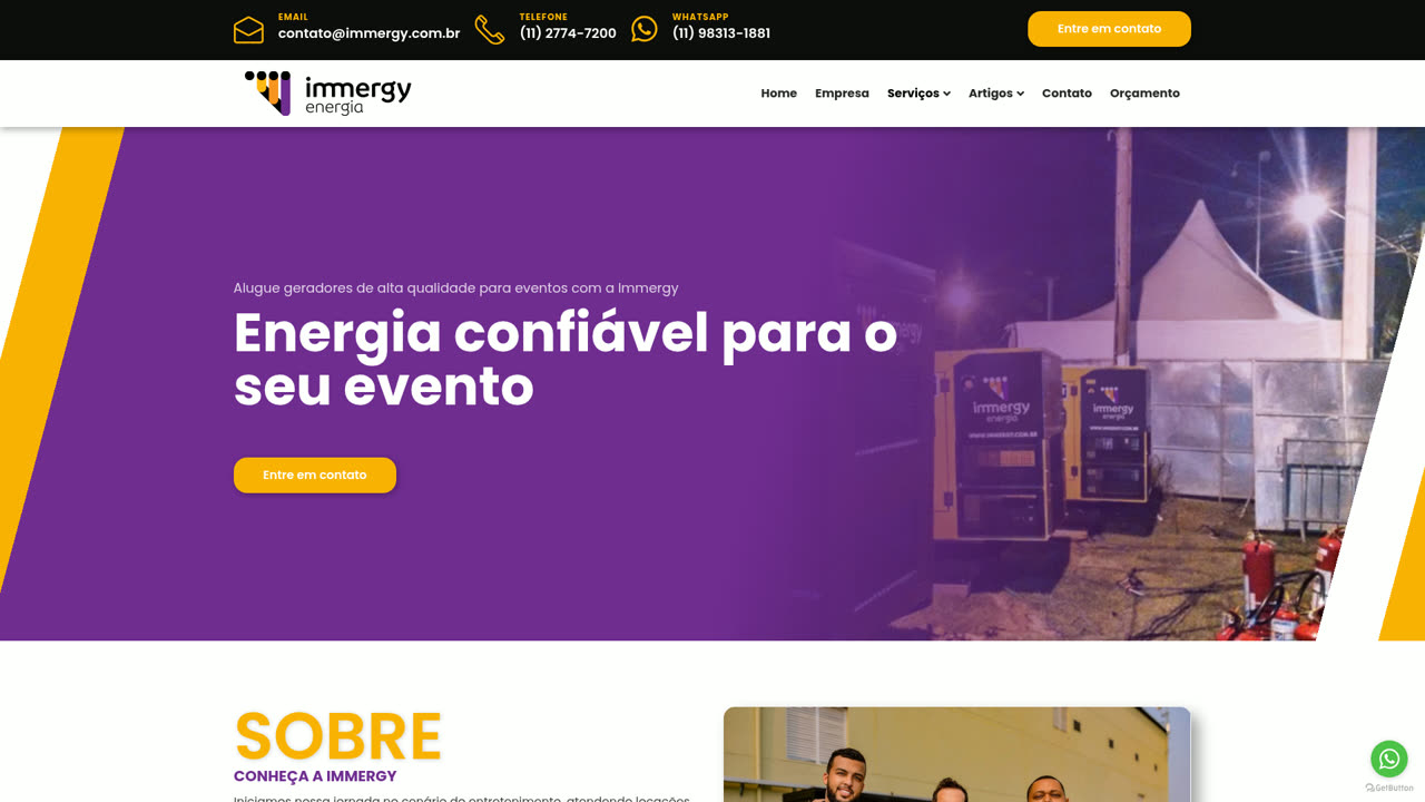 Site da Immergy
